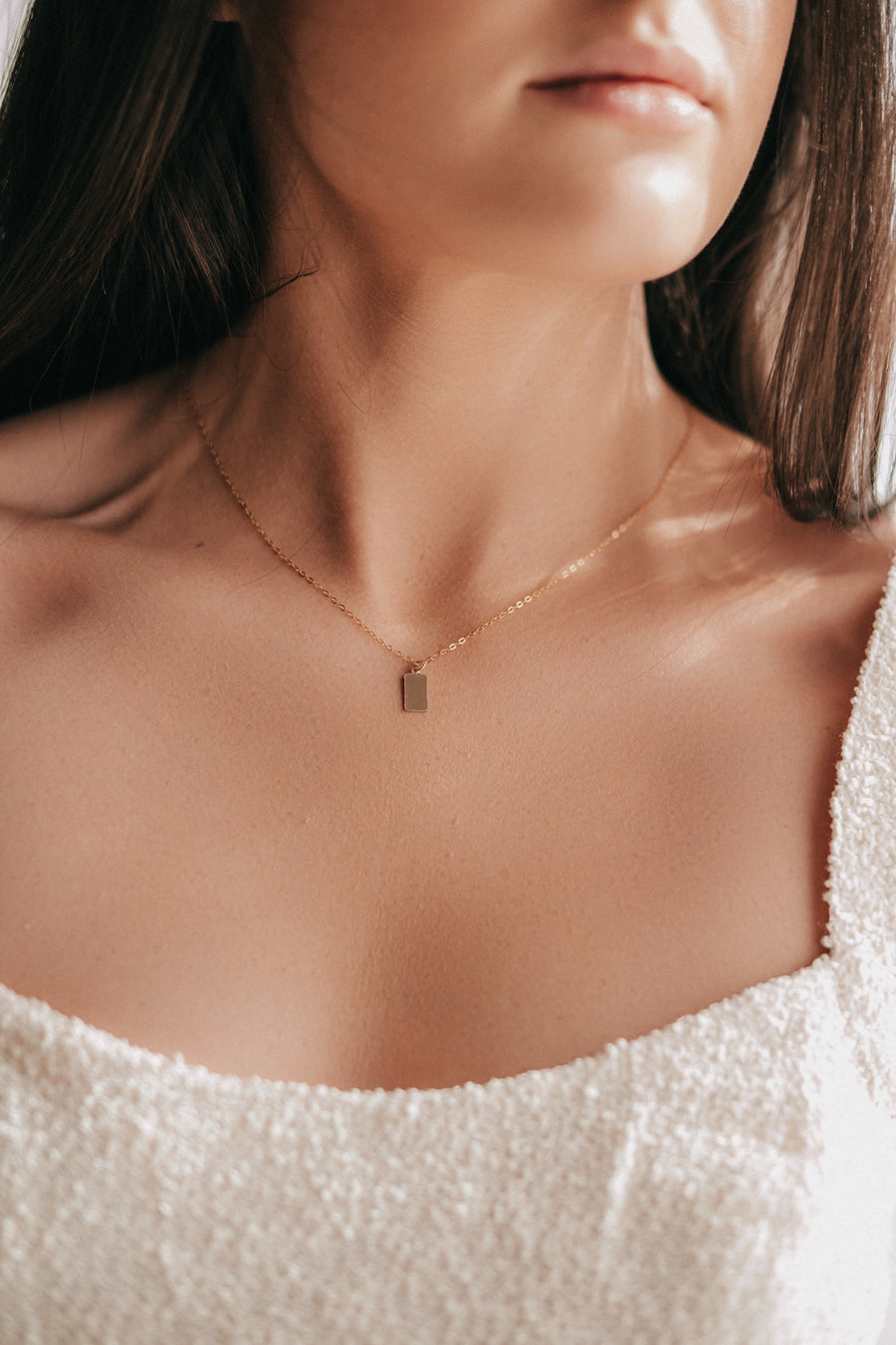 Gold Tag Necklace