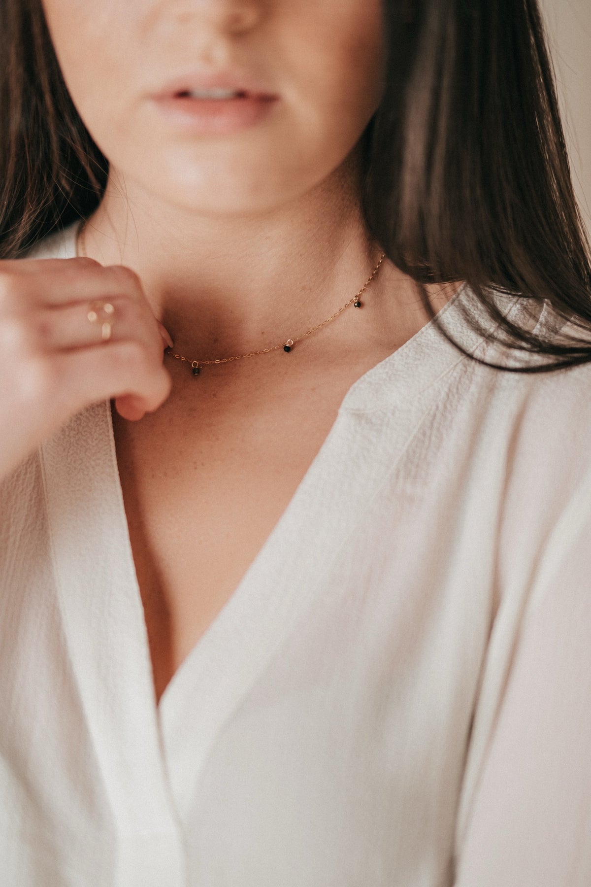 Watermelon Tourmaline Choker, detail